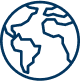 Pictogram with a chart and a magnifying glass